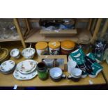 MIXED LOT: TO INCLUDE PORTMEIRION BOTANIC GARDEN PATTERN STORAGE JARS, QUANTITY OF NEW CHELSEA