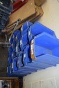 COLLECTION OF BLUE PLASTIC WORKSHOP TIDY BOXES