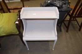 PAINTED BEDSIDE CABINET ON TAPERING LEGS