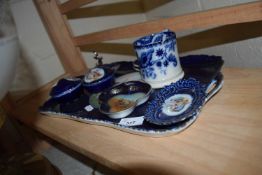 CONTINENTAL PORCELAIN DRESSING TABLE SET AND OTHER ITEMS