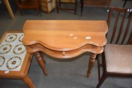 SERPENTINE FRONT PINE HALL TABLE, 84CM WIDE