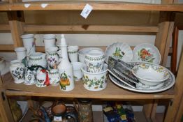 COLLECTION VARIOUS PORTMEIRION BOTANIC GARDEN ITEMS TO INCLUDE VARIOUS VASES, BELLS, BOWLS ETC