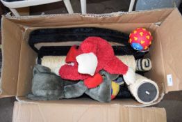 BOX OF VARIOUS CAT TOYS