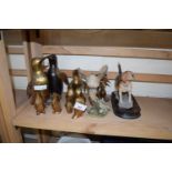 MIXED LOT: VARIOUS ASSORTED BRASS ORNAMENTS, BORDER FINE ARTS MODEL OF A BEAGLE, ARDEN MODEL OF A