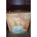 20TH CENTURY STUDY OF A BLONDE HAIRED YOUNG LADY, PASTEL, FRAMED AND GLAZED