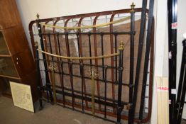 VICTORIAN BRASS AND IRON BED FRAME 136 CM'S WIDE