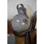 ALUMINIUM CARBOY TYPE BOTTLE WITH WICKER FRAME