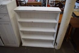 WHITE PAINTED BOOKCASE CABINET, 96CM WIDE