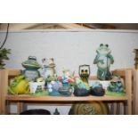 COLLECTION OF VARIOUS FROG ORNAMENTS