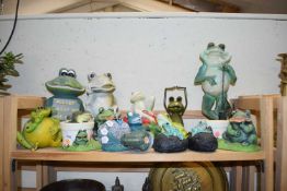 COLLECTION OF VARIOUS FROG ORNAMENTS