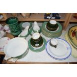 MIXED LOT OF CERAMICS TO INCLUDE A PAIR OF SHIPPING LINE INTEREST PLATES MARKED 'DIRECT LINE'