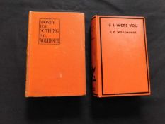 P G WODEHOUSE: 2 titles: MONEY FOR NOTHING, London, Herbert Jenkins, 1928, 1st edition, 8pp
