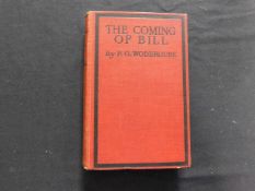 P G WODEHOUSE: THE COMING OF BILL, London, Herbert Jenkins, 1920, 1st edition, 4pp adverts at end,