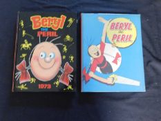 BERYL THE PERIL, [1959], 1973 annuals, 1st work 4to, original pictorial boards, very fine condition,