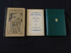 JOHN BUCHAN: 3 titles: SCHOLAR AND GIPSIES, ill D Y Cameron, London, John Lane, 1896, 1st edition,