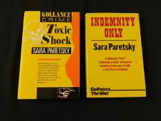 SARA PARETSKY: 2 titles: INDEMNITY ONLY, London, Victor Gollancz, 1982, 1st edition, original cloth,
