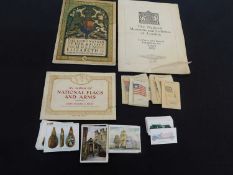 Old cigarette card album and packet of assorted loose cigarette cards including Ardath 1936 Who is
