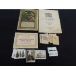 Old cigarette card album and packet of assorted loose cigarette cards including Ardath 1936 Who is