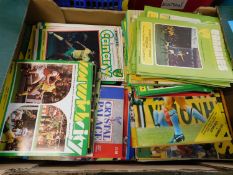 Large box Norwich Soccer programs and related items