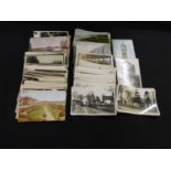 Box: Circa 230 assorted picture postcards as removed from 2 old albums including some East Anglia