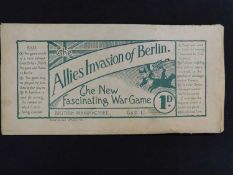 THE ALLIES INVASION OF BERLIN THE NEW FASCINATING WAR GAME: scarce, Great War Period war game,