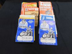 Small box assorted Speedway programs circa 1970-83 including Canterbury, Poole, Eastbourne, Hull,