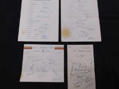 Packet: MCC Touring team autographs comprising Australia 1954-55, 17 autographs on one sheet,