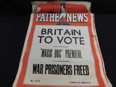 Roll of 20 original pathe news posters late 1940's - early 1950's (20)