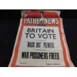 Roll of 20 original pathe news posters late 1940's - early 1950's (20)