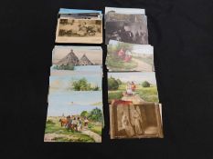 Packet: Circa 70 Russian picture postcards including a quantity coloured peasant studies etc