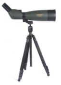 A modern very high-quality Nipon 25-125x92 zoom spotting scope and tripod