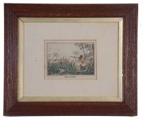 After Samuel Henry Alken (British, 19th century), 'Duck Shooting', framed. 4x5ins.