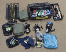 Mixed lot of fishing related items to include reels, line, tools etc