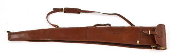 Brown leather fleece-lined ONTAP shotgun slip