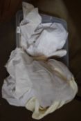 BOX OF VARIOUS VINTAGE CLOTHING MOSTLY UNDERGARMENTS