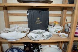 MIXED LOT HORS D'OEUVRES DISHES, ROYAL WORCESTER TABLE WARES ETC