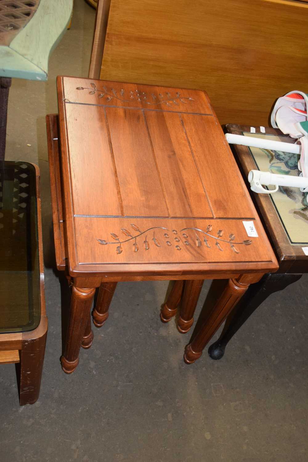 MODERN NEST OF HARDWOOD TABLES