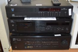 MIXED LOT: STEREO SEPARATES COMPRISING AN ARCAM TWIN POWER TRANSFORMER, A YAMAHA STEREO CASSETTE