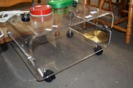 CLEAR PERSPEX COFFEE TABLE