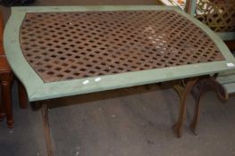 20TH CENTURY CAST IRON AND WOOD GARDEN TABLE