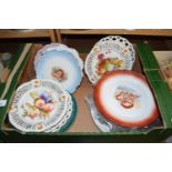 MIXED LOT: LUSTRE DECORATED RIBBON PLATES, VARIOUS OTHER DECORATIVE AND COLLECTORS PLATES