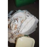 BAG OF VARIOUS ASSORTED LINEN AND OTHER ITEMS