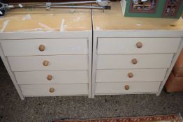 PAIR OF FOUR DRAWER BEDSIDE CHESTS