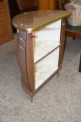VINTAGE MID CENTURY BARGET MELOMINE FINISH BOW FRONT DRINKS CABINET