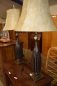 PAIR OF MODERN TABLE LAMPS
