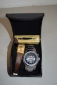 GENTS NIXON WRIST WATCH TOGETHER WITH A RAYMOND WEIL GOLD PLATED LADIES WRIST WATCH (2)