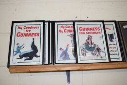 COLLECTION OF SIX REPRODUCTION GUINNESS ADVERTISING PRINTS BY JOHN GILRAY