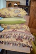 FOUR VARIOUS SCATTER CUSHIONS