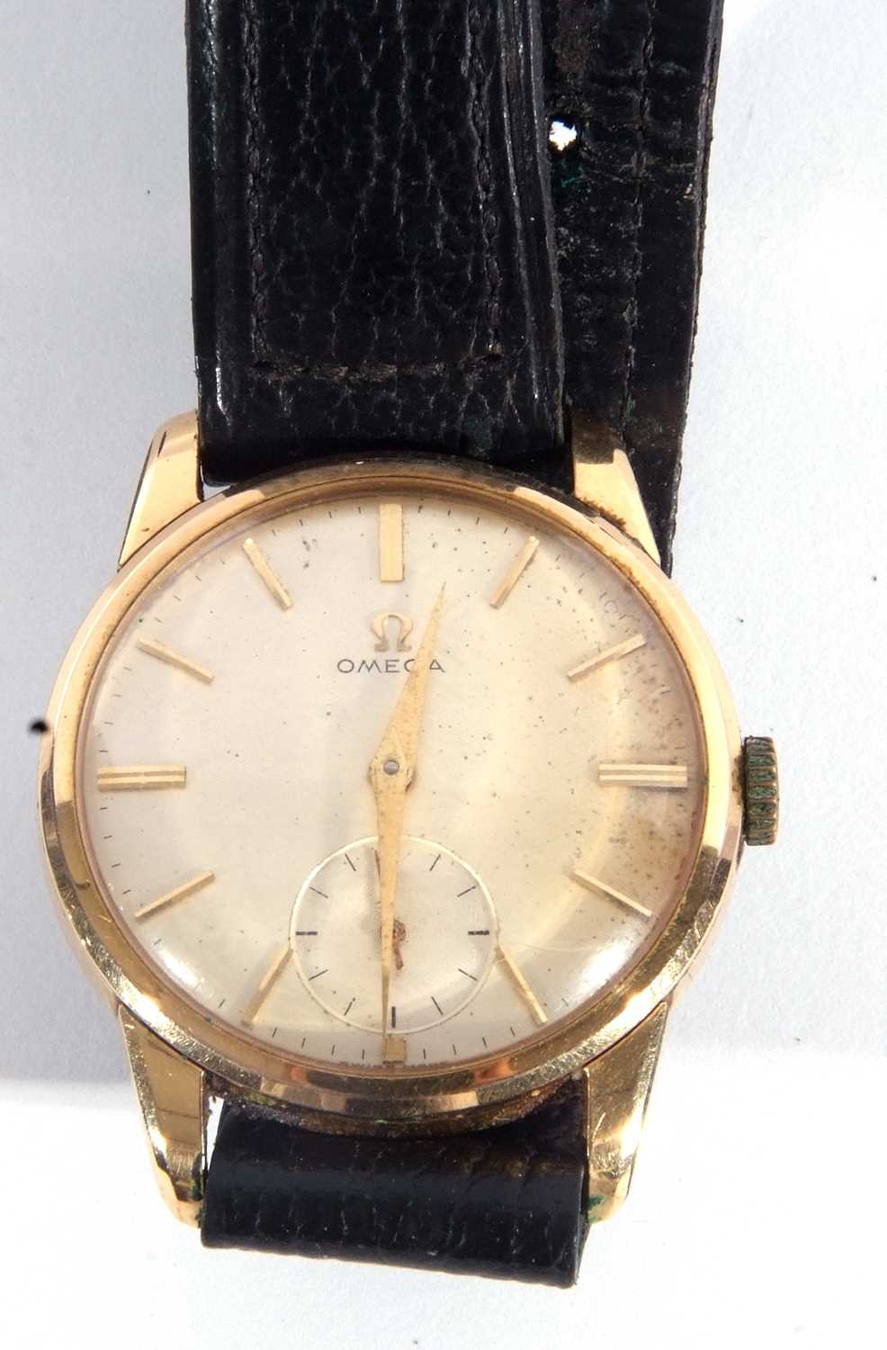 Gents Omega wristwatch with champagne dial and baton hour markers, the dial also features a sub- - Image 3 of 5