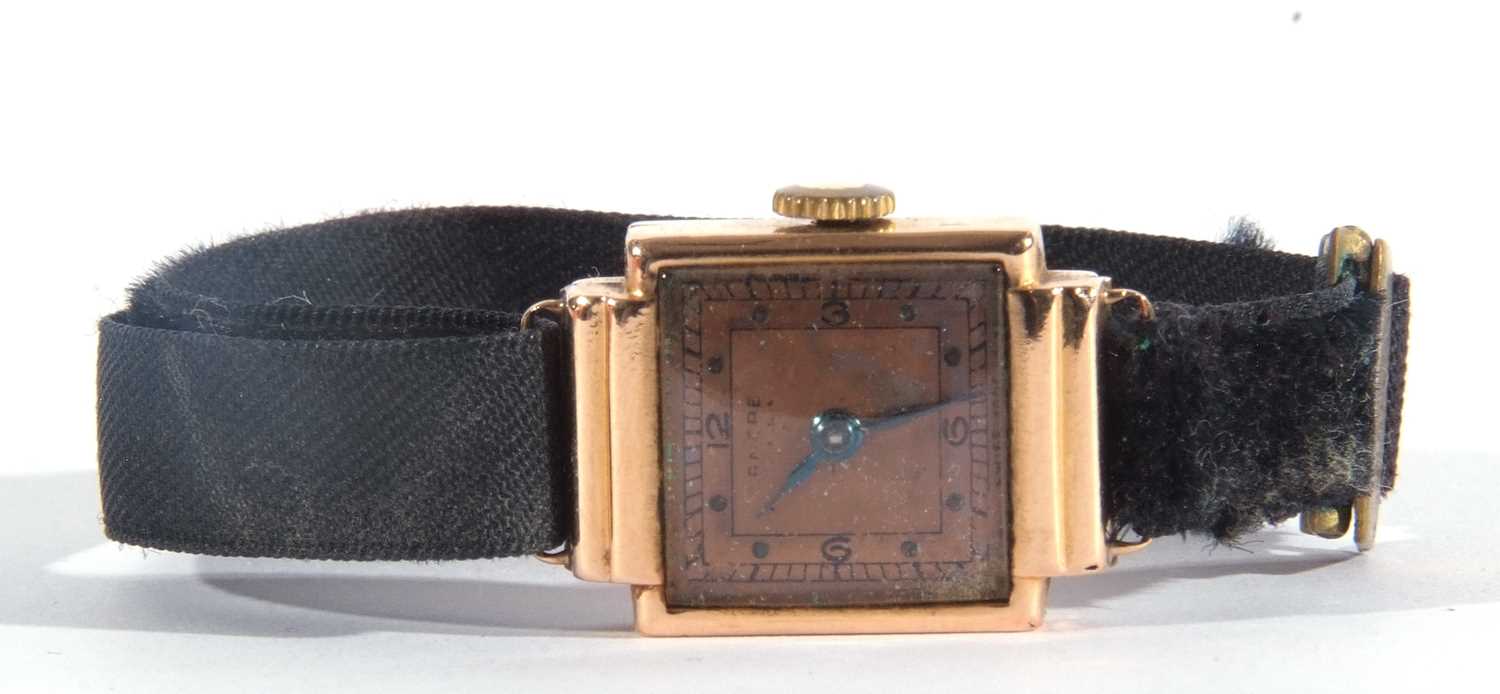 18ct gold ladies cocktail watch. Stamped on the back of the case "750 18L". Manually crown wound - Image 2 of 5